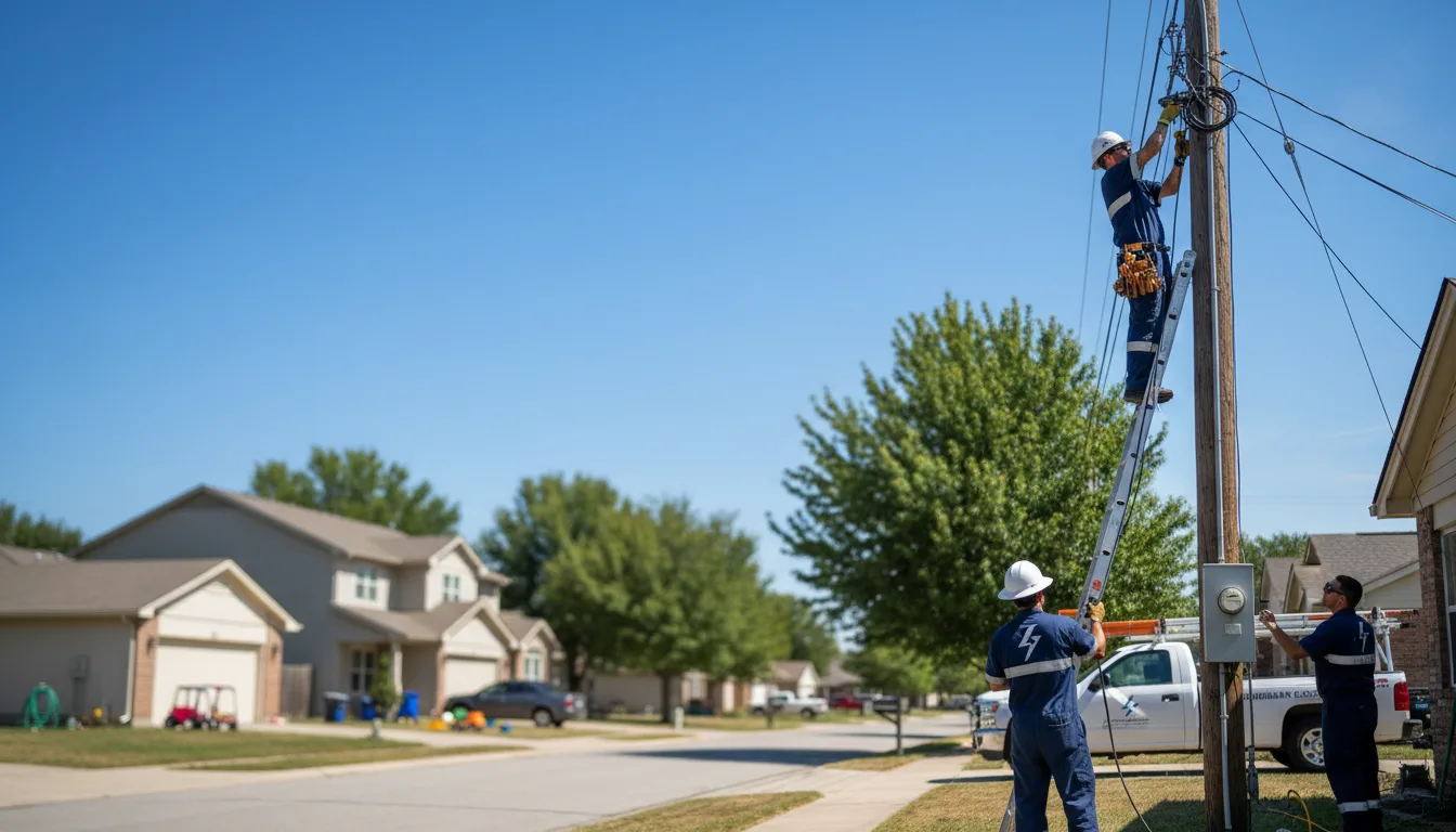 Residential electrician providing installation services in New Munich, MN